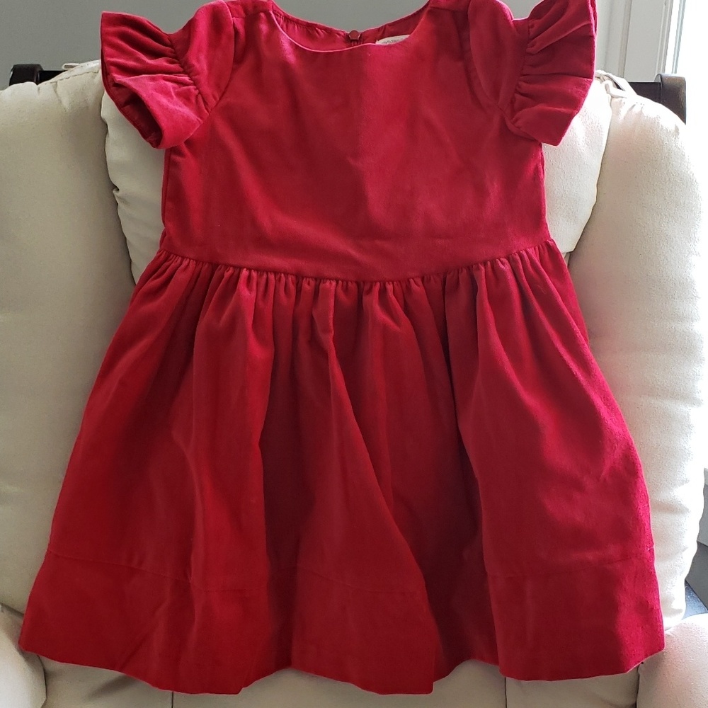 Red velvet Gymboree dress 2T